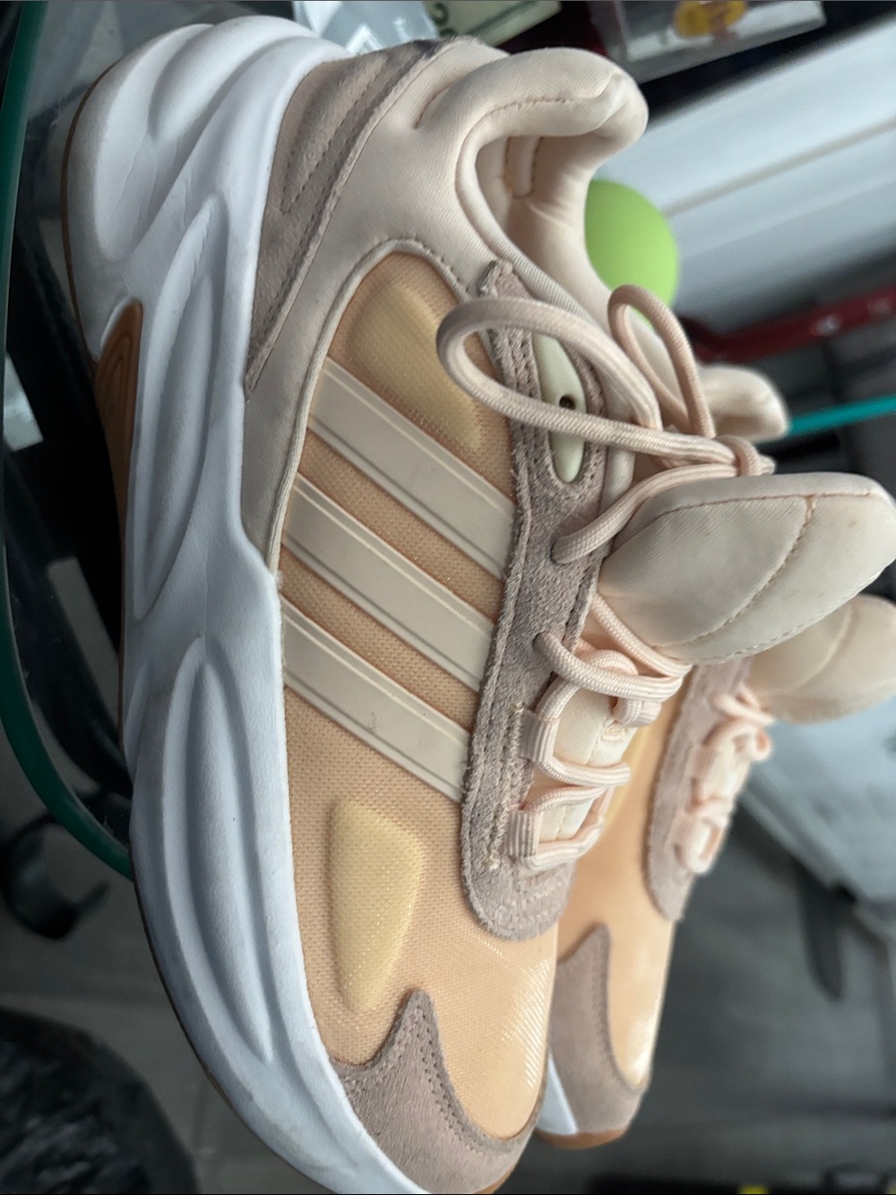 adidas Kids Peach and Beige Athletic Sneakers
